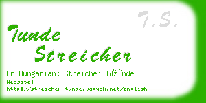 tunde streicher business card